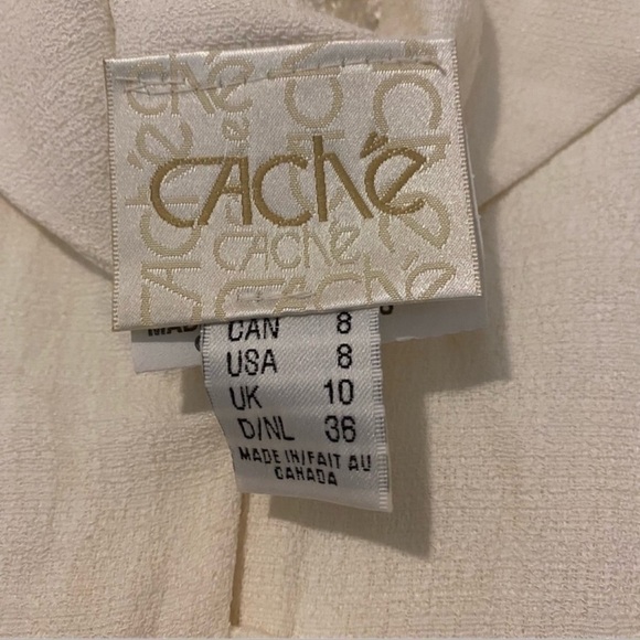 Cache Vintage Lace Detail Topper Dress Button Front Womens 8 - Picture 2 of 7